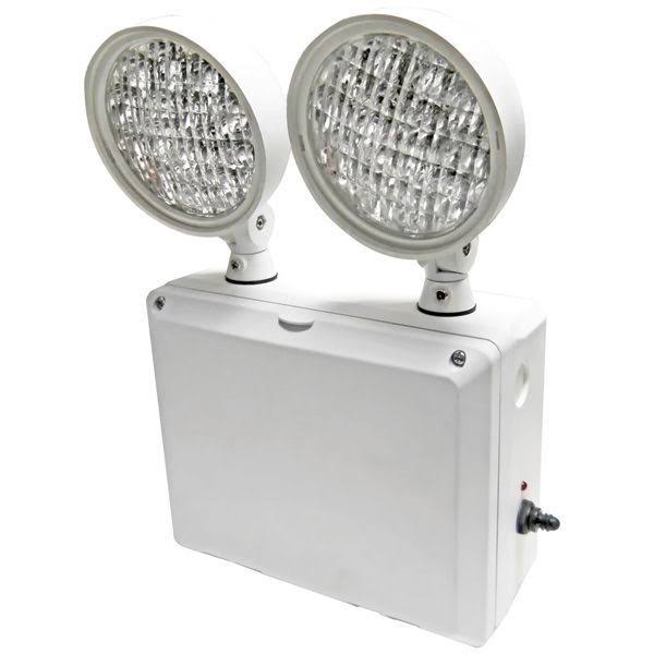Emergency Light, Wet Location, LED Lamp Heads, 90 Min. Operation, 120/277V U467