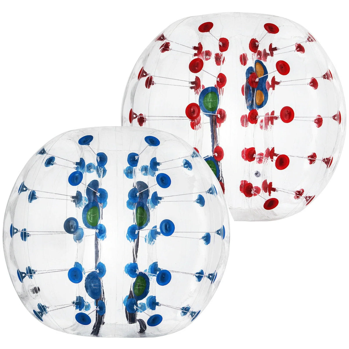 2PC Inflatable Bumper Balls 5 ft Diameter Red & Blue E32076