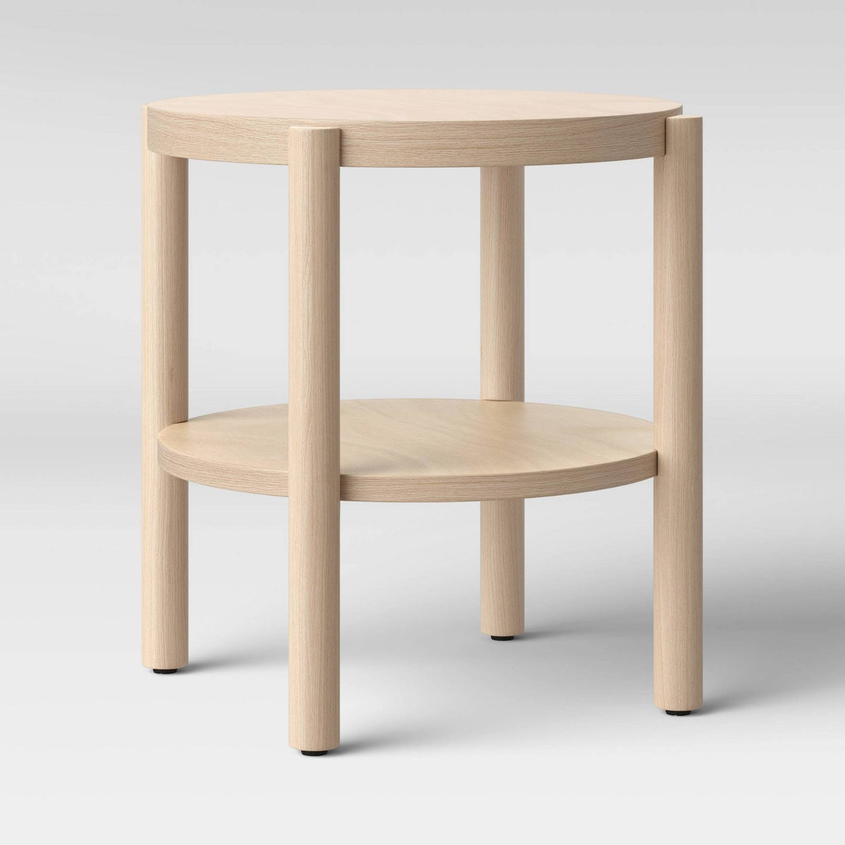Round Wood Accent Table Natural C28643