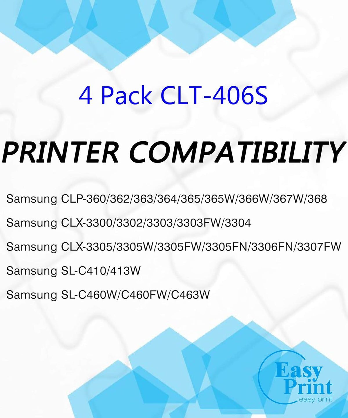 Compatible Toner Cartridge Replacement 4-Pack Black Cyan Magenta Yellow C3055