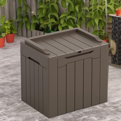 31 Gallon Black Outdoor Storage Box Q819