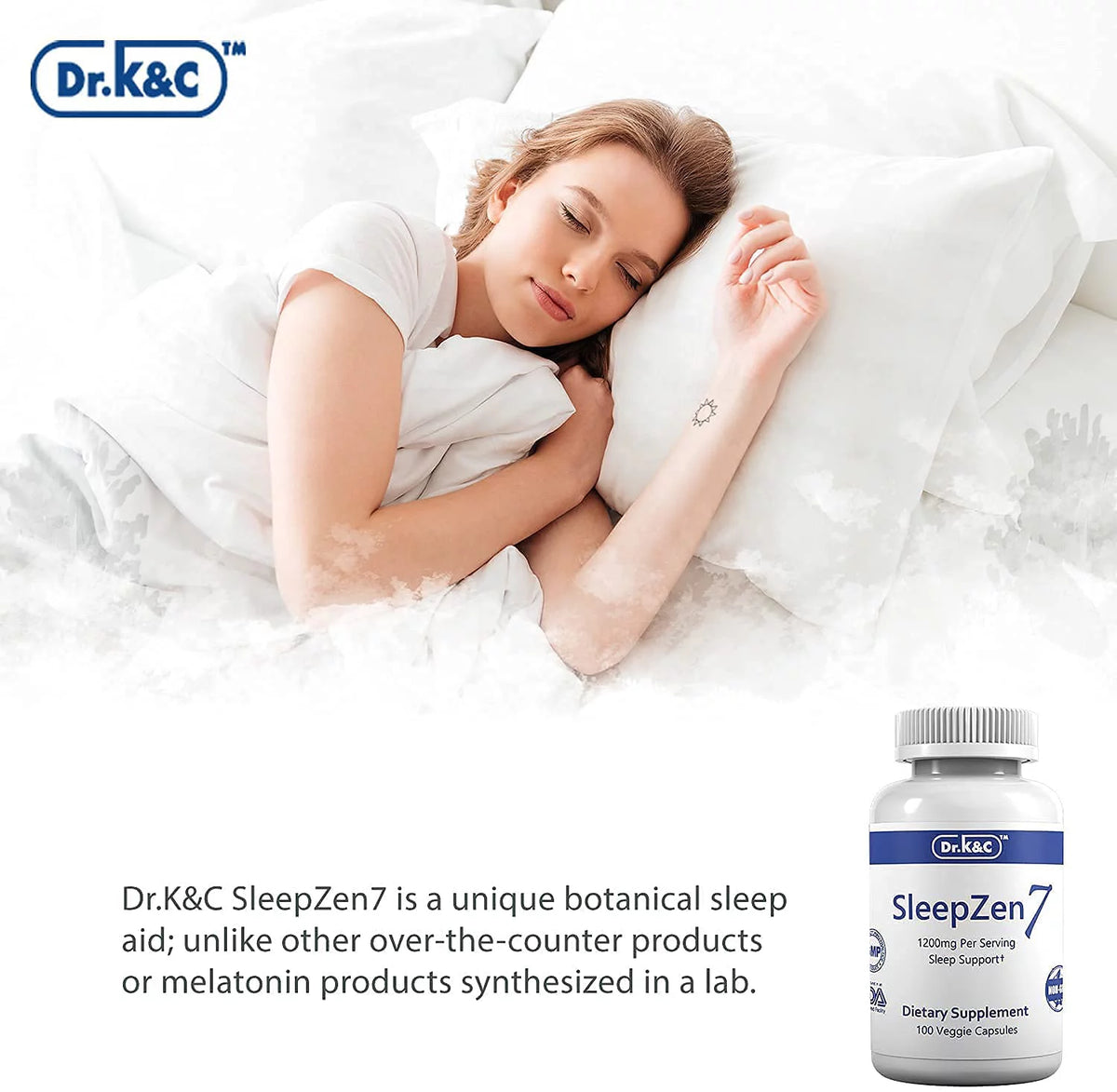 100 Veggie Capsules Sleep Aid Supplement Z727733