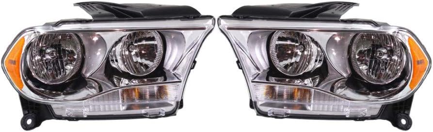 Dodge Durango Headlight 2011 2012 2013 Passenger Side with Bulbs M981055
