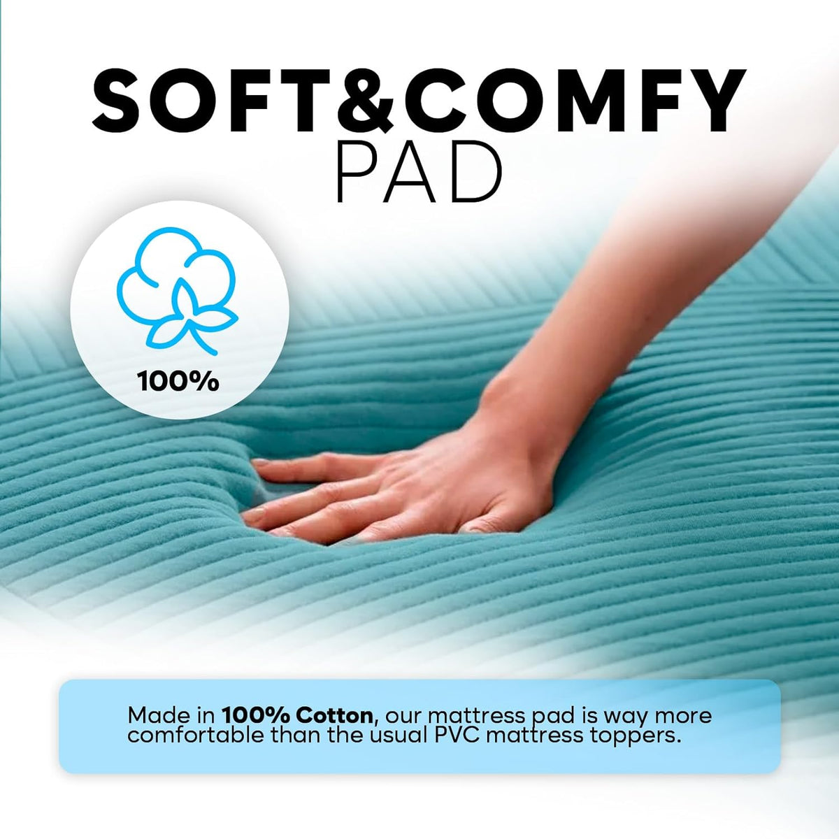 Bed Cooling System Cotton Mattress Cooling Bed Pad Twin E97648