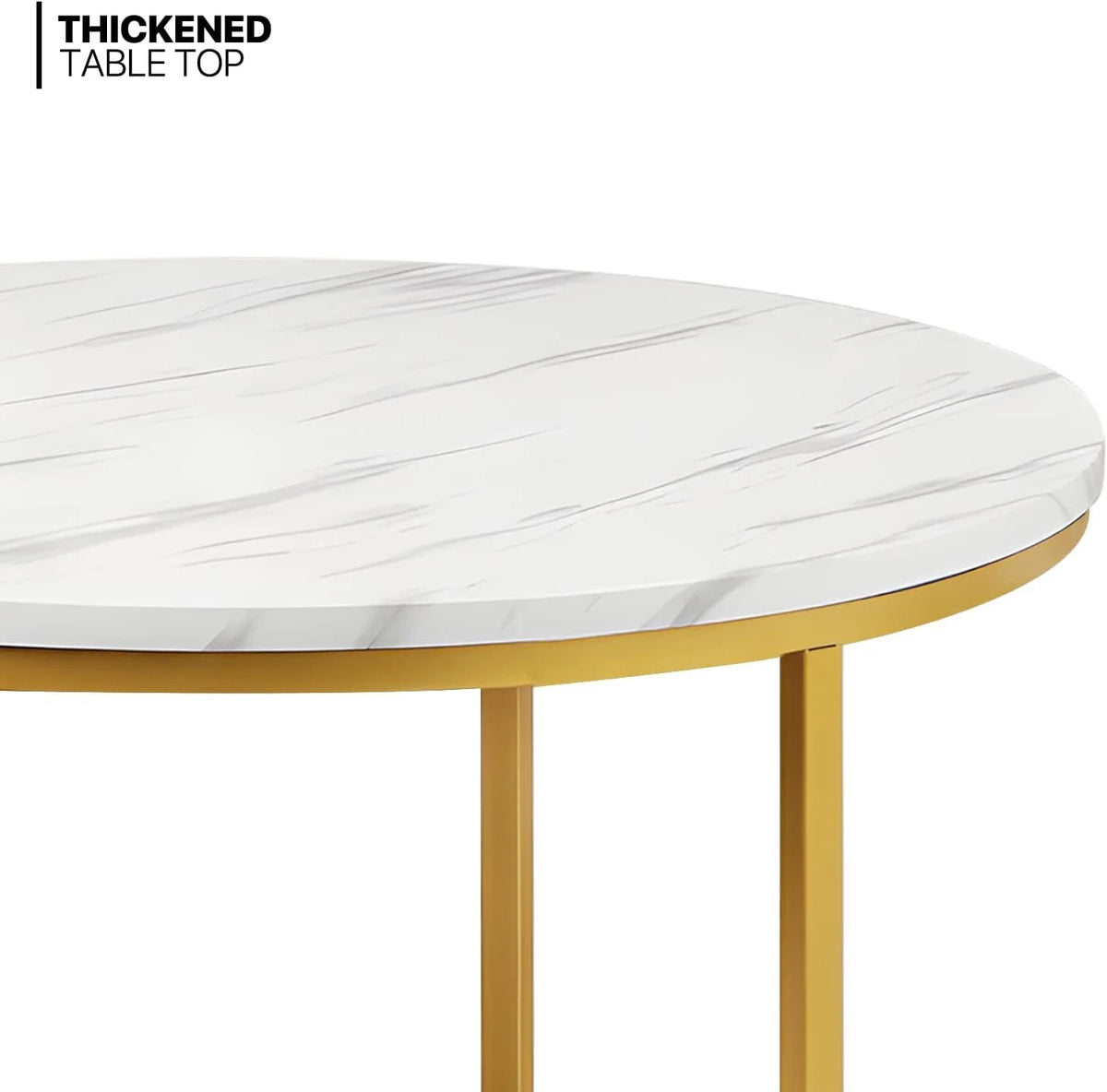 35" Marble Look Nesting Coffee Table Set of 2 M1091