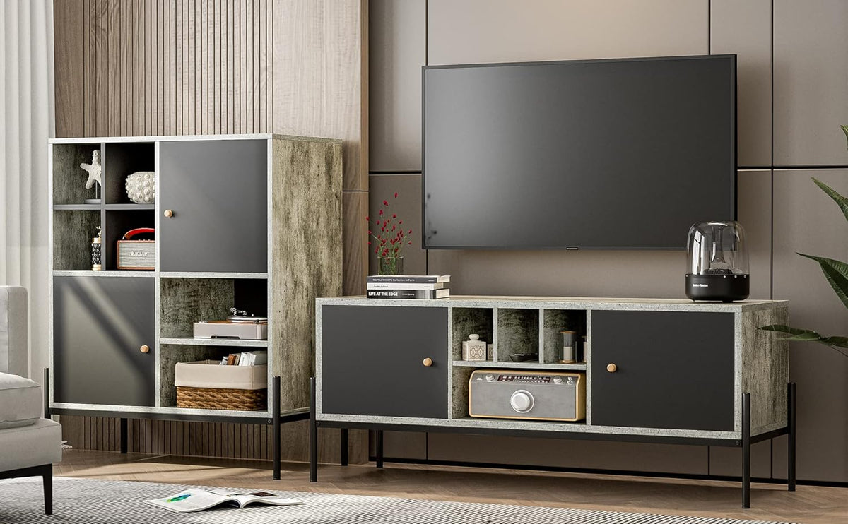 TV Stand with Storage and Open Shelves G2523