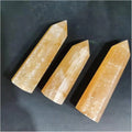 Yellow Calcite Crystal Wand Point Q51674