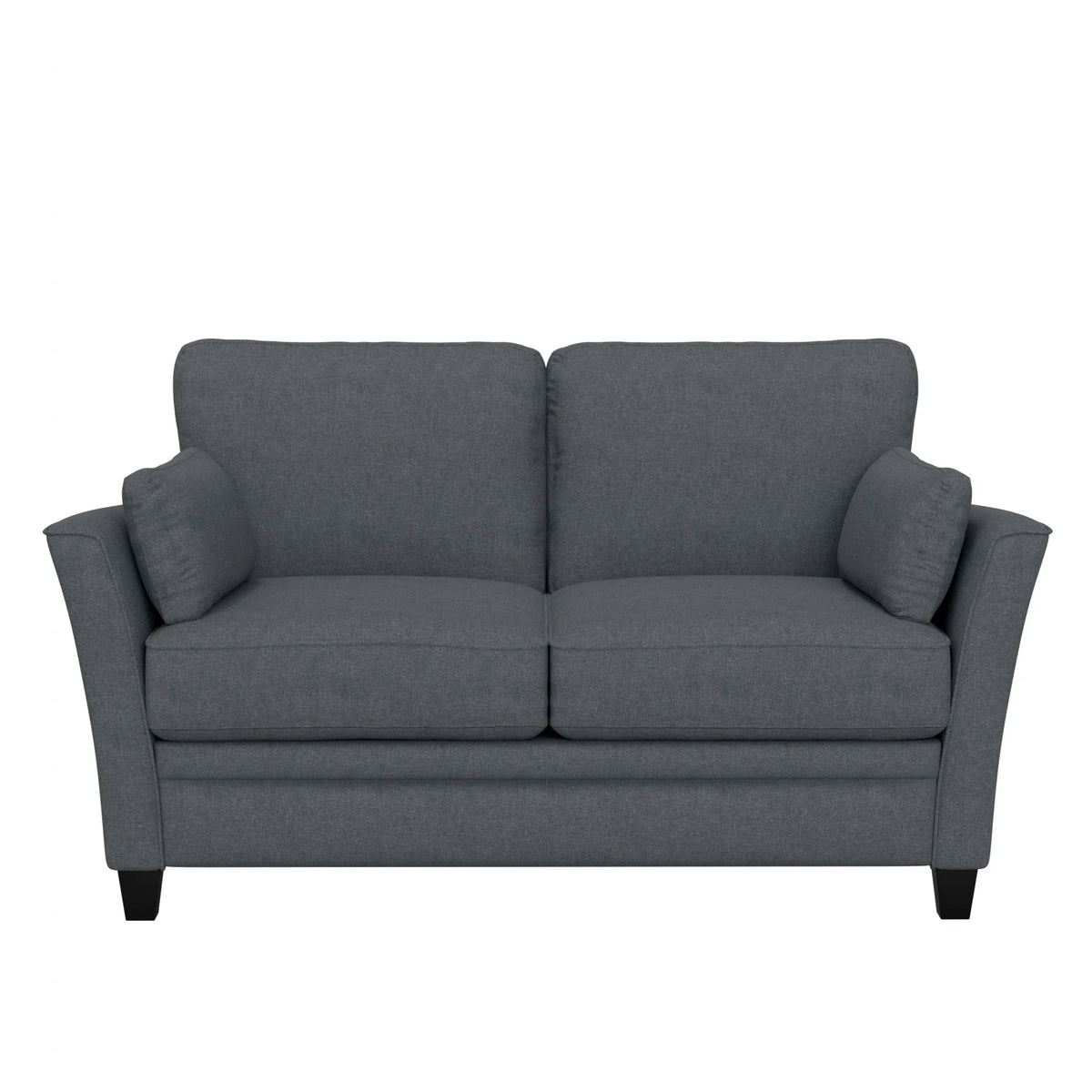 Gray Upholstered Loveseat with 2 Pillows N9305