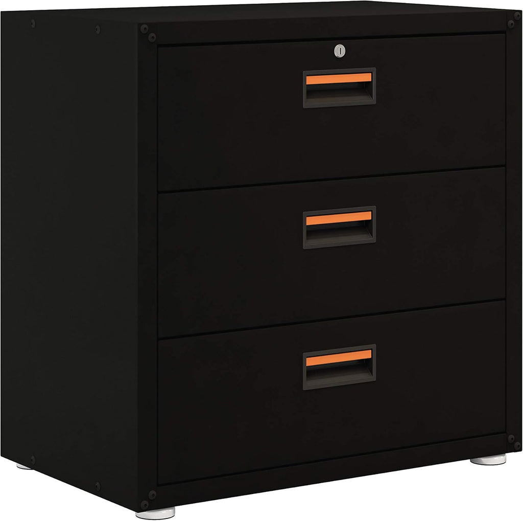 White 3 Drawers Steel Cabinet C49381