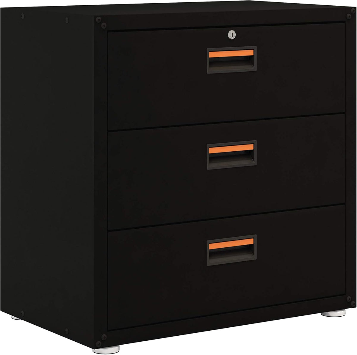White 3 Drawers Steel Cabinet C49381