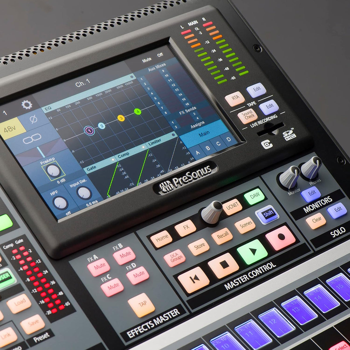 32-channel digital mixer with AVB networking L1515