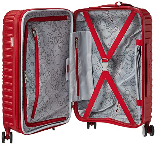 Red Carry-On 20-Inch Hardside Expandable Luggage with Spinner Wheels N808