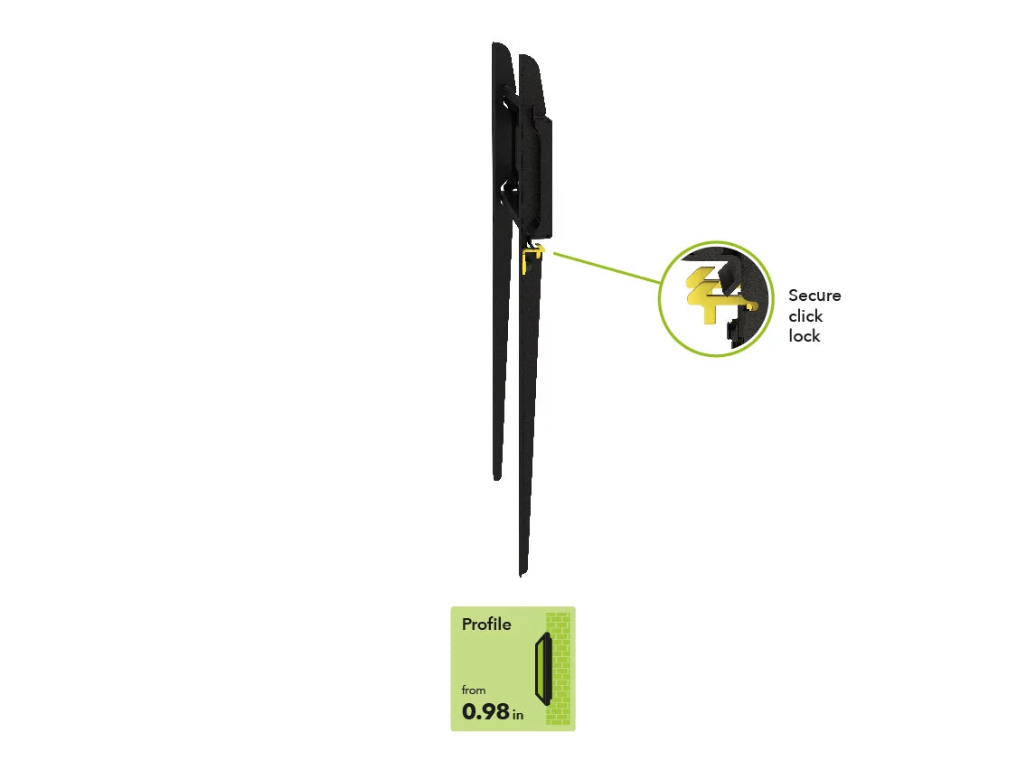 Flat To Wall Low Profile TV Wall Mount for 25-inch to 55-inch TVs G590
