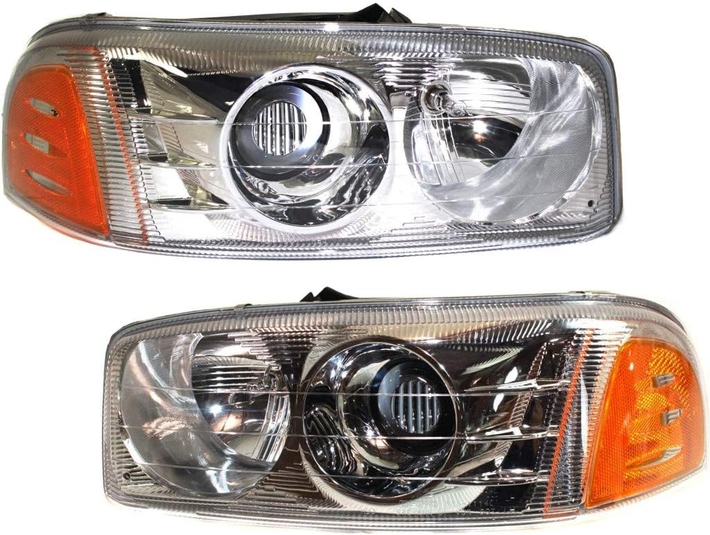 GMC Sierra 1500 Headlight Assembly 1999-2006 Pair I735