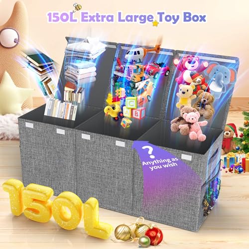 Extra Large Collapsible Toy Chest, Gray M781362