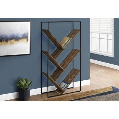 Brown Geometric Bookcase K27289