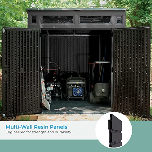 200 cu. ft. Peppercorn Resin Plastic Outdoor Storage Shed O5053