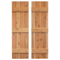 Brown 60 inch Board and Batten Exterior Shutters Pair R94488