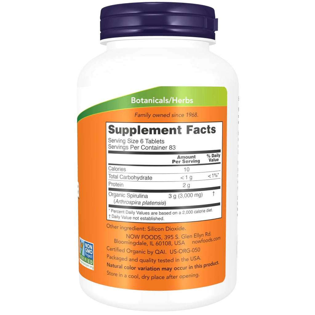 Organic Spirulina 500 Mg Tablets N960