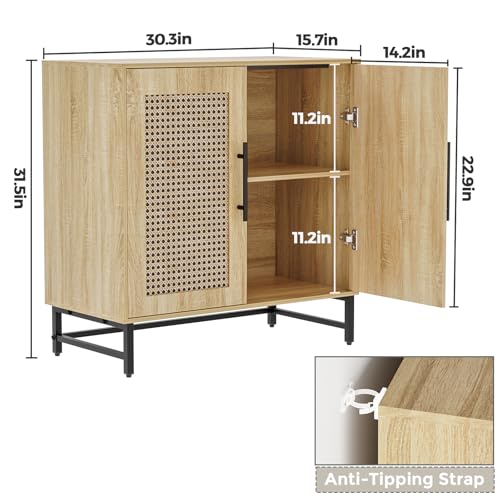Oak Fluted Storage Cabinet R160