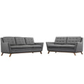 Grey Fabric Sofa Set of Two E61298