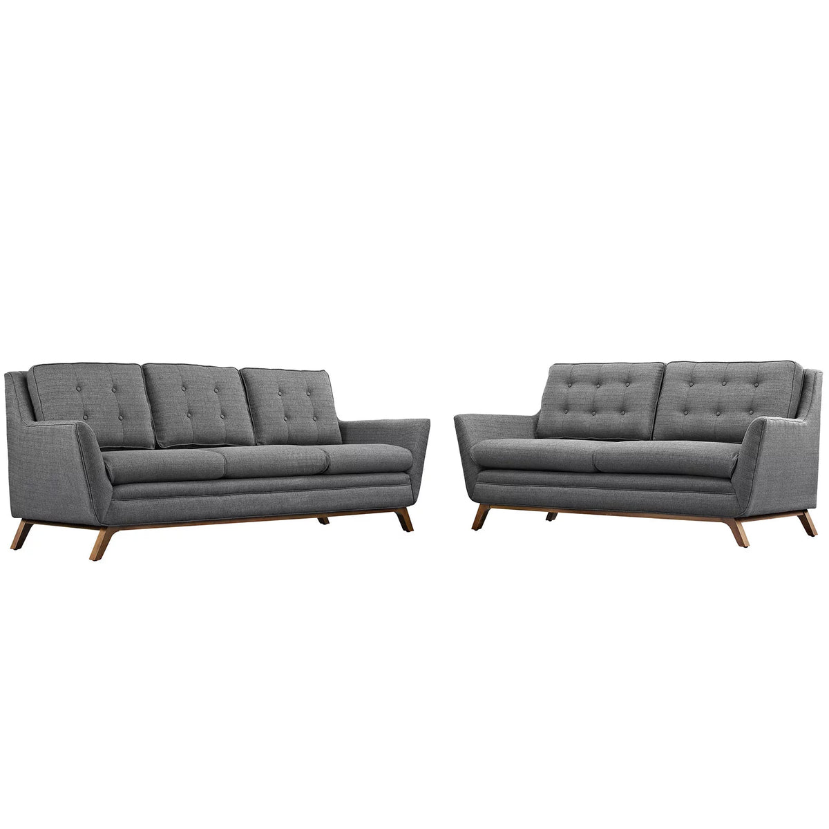Grey Fabric Sofa Set of Two E61298
