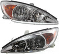Chrome Headlight Assembly Pair for Toyota Camry 2002-2004 P691651