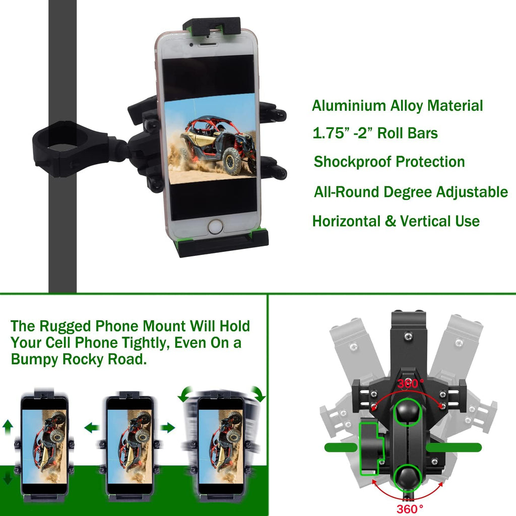 ATV/UTV Phone Holder 360° Adjustable Mount Q548591