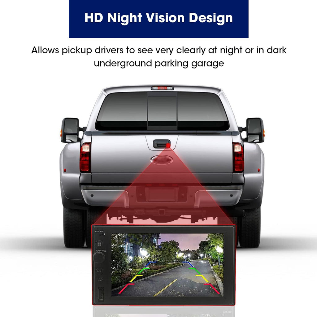 Backup Camera with Tailgate Handle Replacement for Ford F150, F250, F350, F450, F550, RCA Connector, Pack of 2 D7213