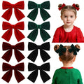 8 Pcs Velvet Hair Bows with Alligator Clips M40386