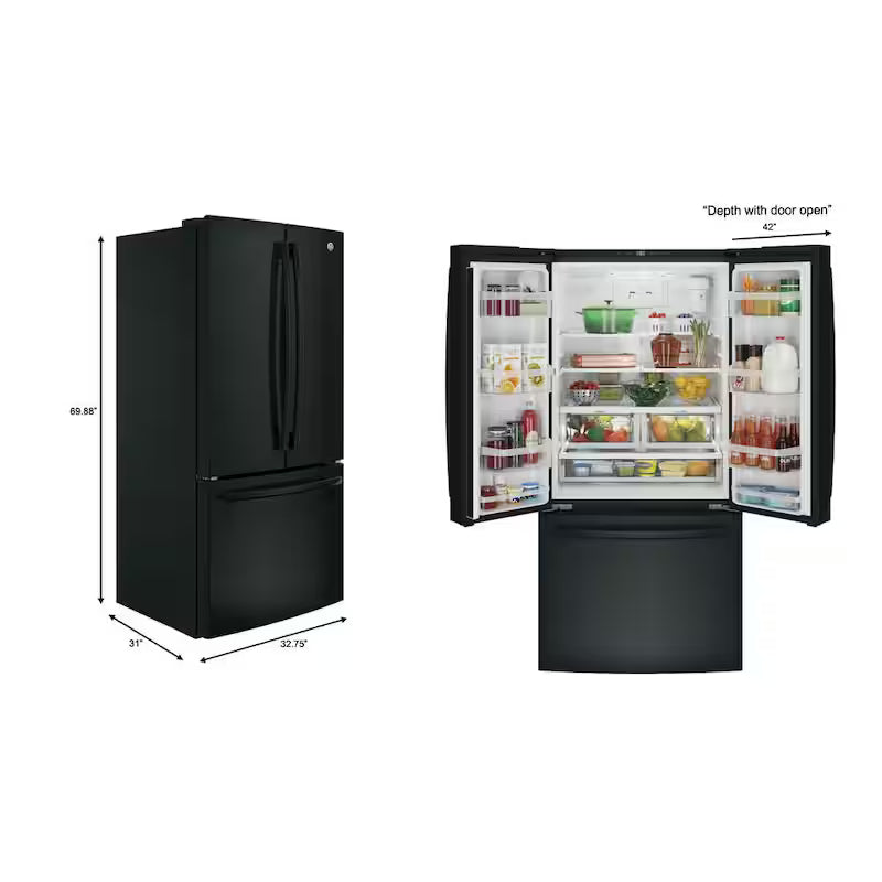 Black Counter Depth French Door Refrigerator U747499