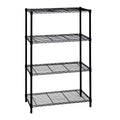 4-Tier Black Steel Wire Shelving Unit C3227