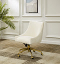 Cream Gold Velvet Adjustable Swivel Desk Chair F7735