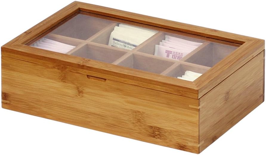 Natural Bamboo Tea Box 12 Inch D218821
