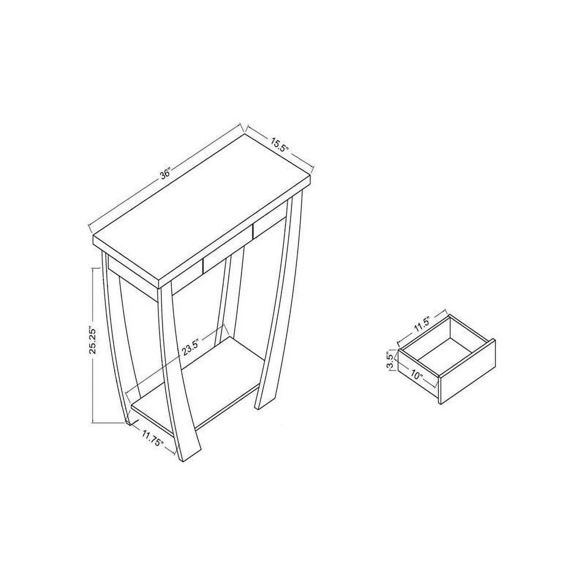 Modern Wood 1-Drawer Console Table B5281