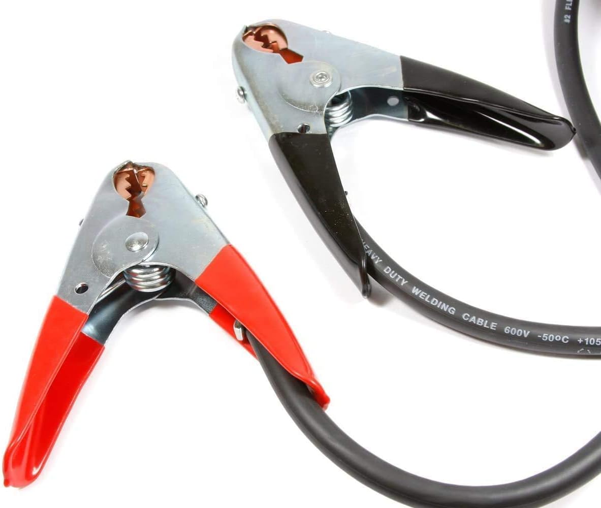 Heavy Duty Booster Battery Cables with 500 Amp Clamps, 25-Feet, Black And Red A187