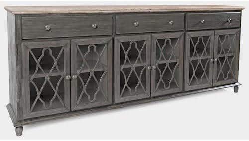 Six Door Grey Accent Cabinet Q301349