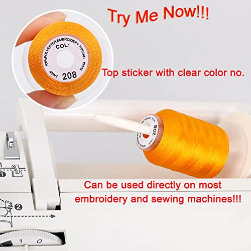 63 Spools Polyester Machine Embroidery Thread Kit 500M L397