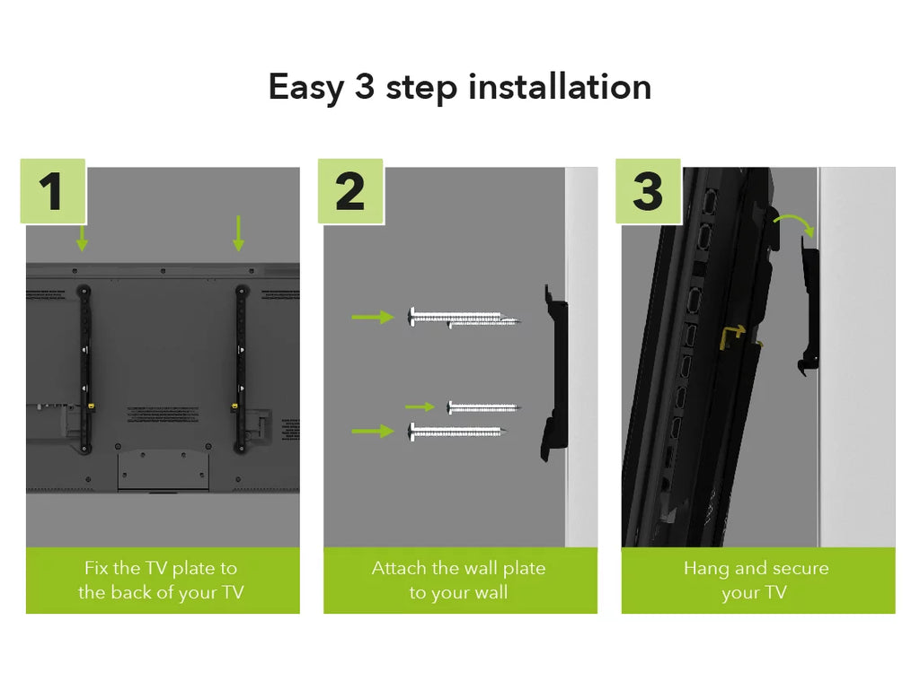 Flat To Wall Low Profile TV Wall Mount for 25-inch to 55-inch TVs G590