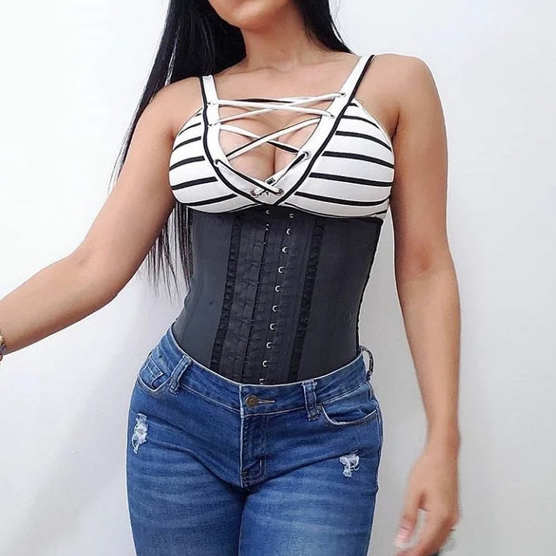 Latex Waist Trainer Corset Shapewear D7522