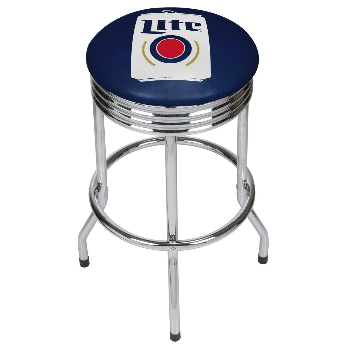 Chrome Ribbed Bar Stool M96226
