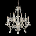 12-Light Candle Style Tiered Chandelier Crystal Polished Brass E10490