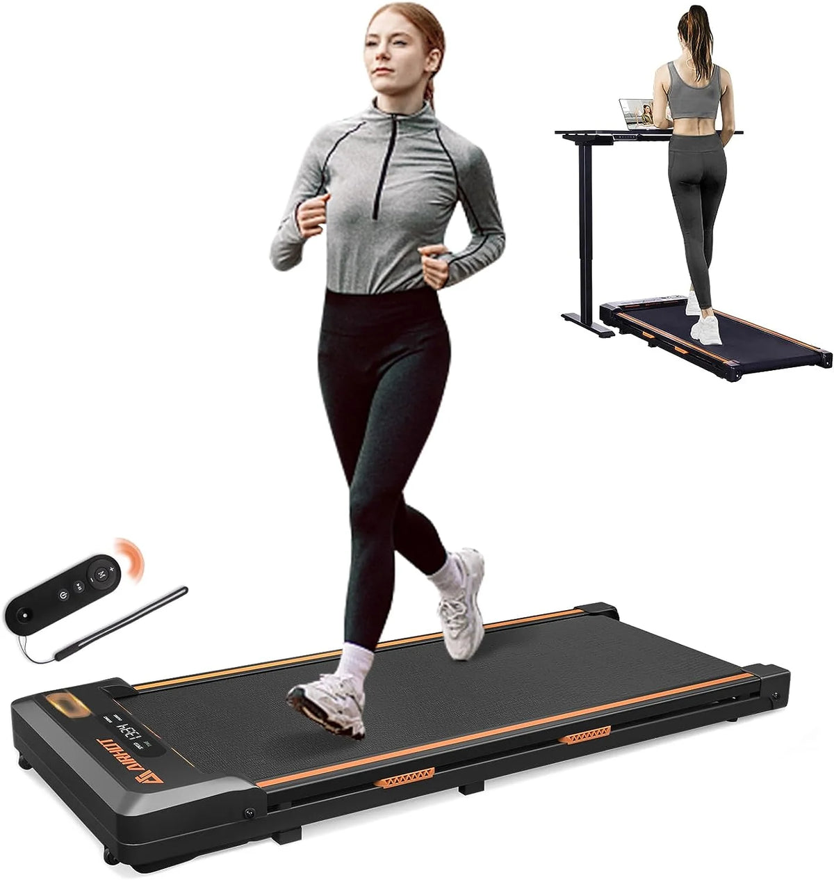 Under Desk Treadmill 2 in 1 Black O223476