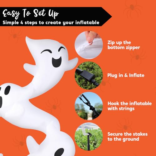 8ft Light Up Inflatable Ghosts A271815