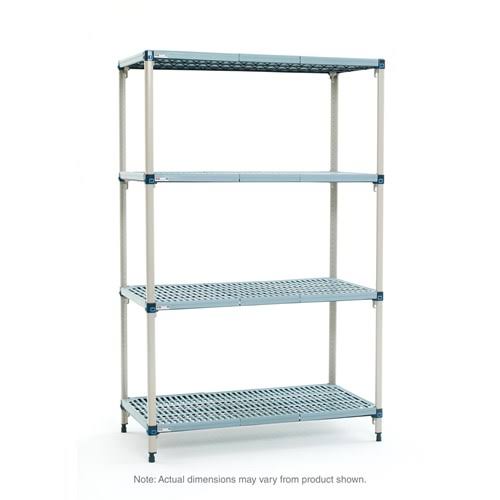 MetroMax Q Starter Shelving Unit, 48x22W x 18x22D x 74x22H, 800 lb. Capacity per Shelf V8197