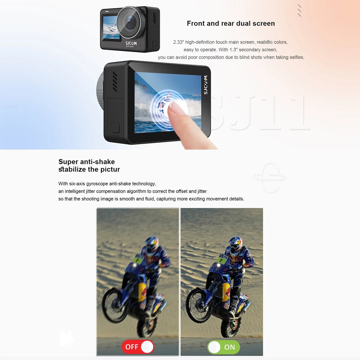 20MP Waterproof Dual Screen Action Camera S7601