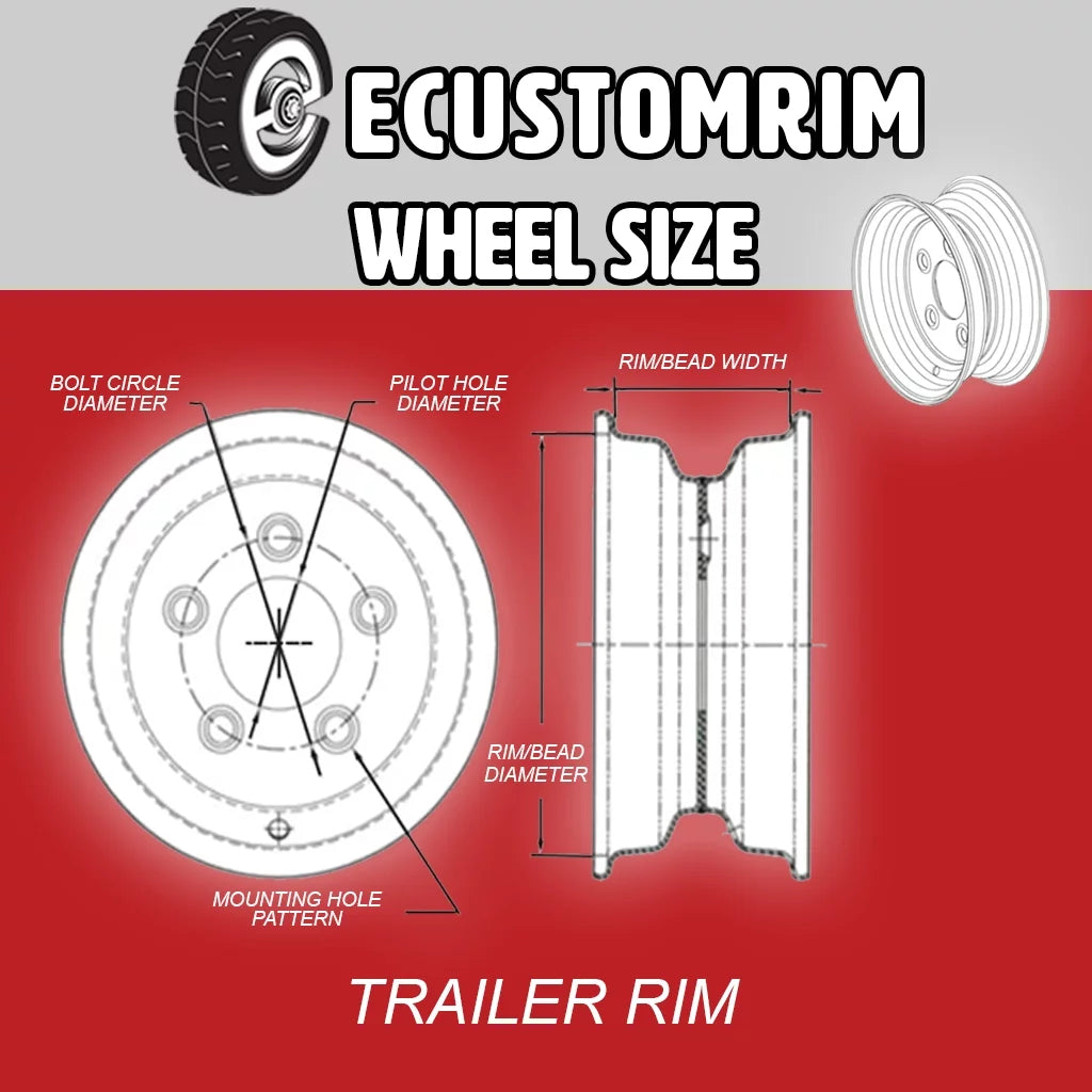 15 x 6 in. 5 Lug Silver Trailer Wheel L1004