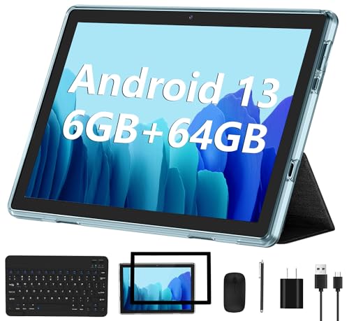 Android 13 Tablet, 6GB RAM 64GB ROM with Protective Case U5759