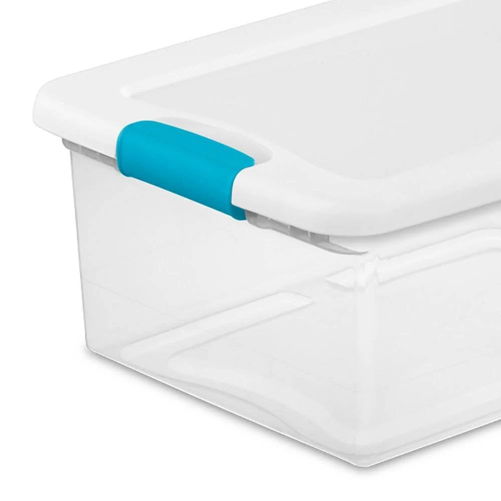 15-Qt. Clear Stackable Latching Storage Box Container (96 Pack) Y82303