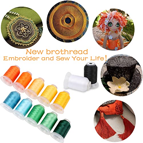 63 Spools Polyester Machine Embroidery Thread Kit 500M L397